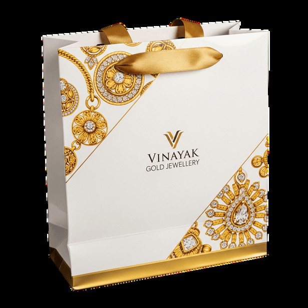 Gold Foil Jewellery Bag — custom jewellery bags from Kyara Packaging